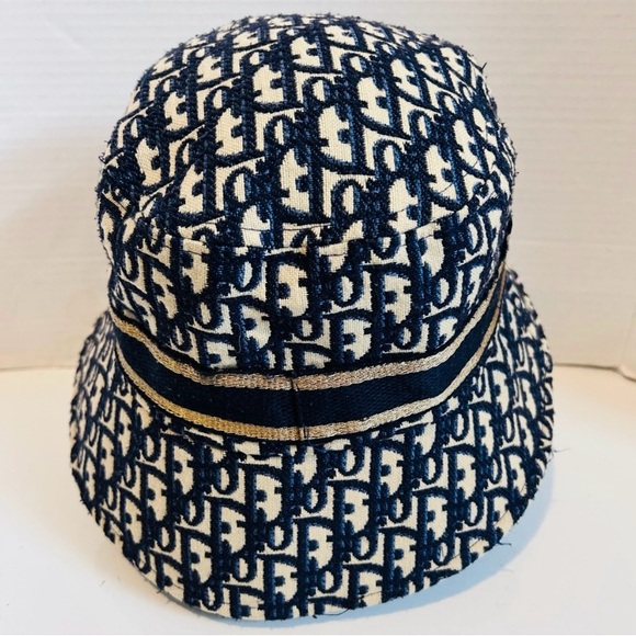 Dior Elegant Blue & Cream Bucket Hat - Picture 4 of 8